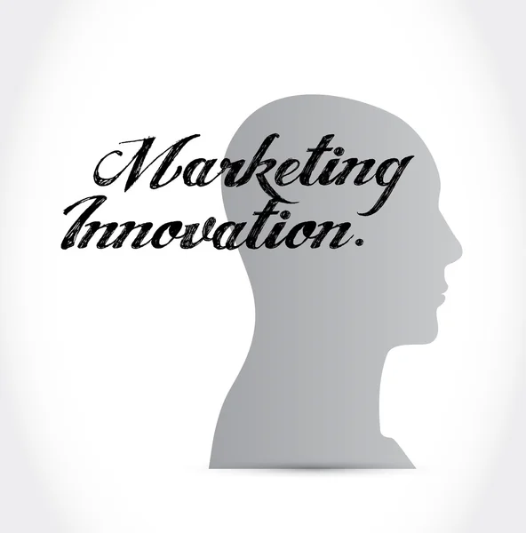 Marketing Innovación pensamiento cerebro signo concepto —  Fotos de Stock