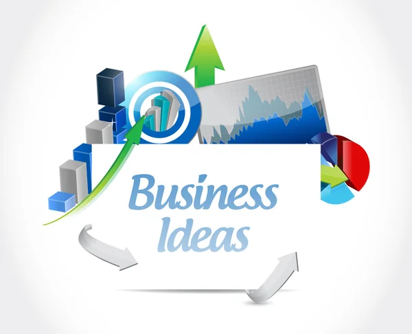 Σημάδι διαγράμματα ιδέες της επιχειρηματικής ιδέας — Φωτογραφία Αρχείου