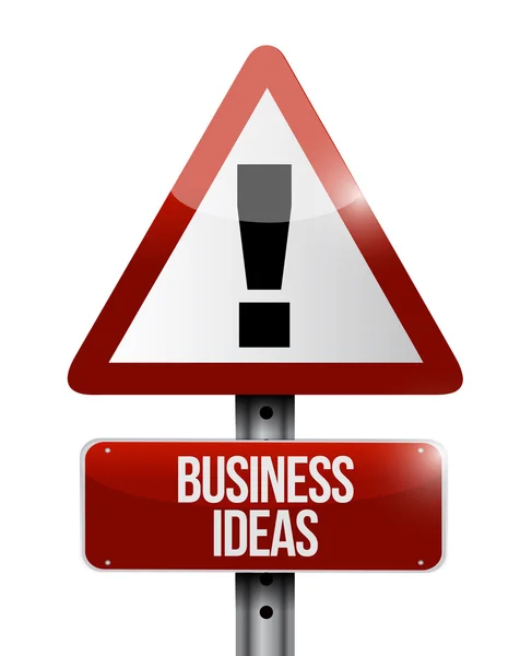 Business ideas warning sign concept — Stock Photo, Image