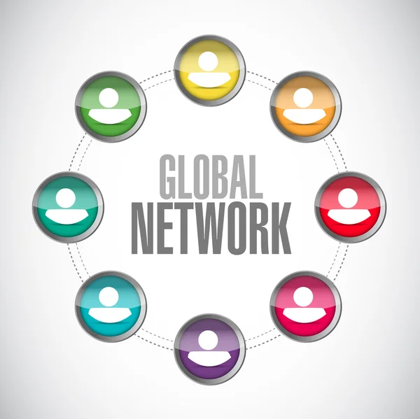 Global network people netzwerk unterzeichnen konzept — Stockfoto