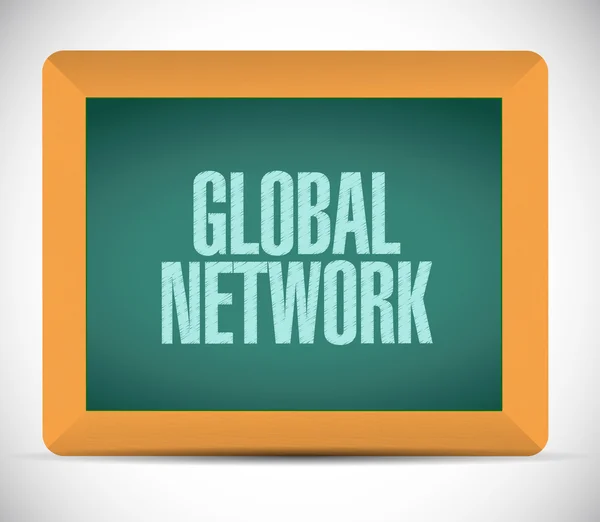Küresel ağ kara tahta işareti kavramı — Stok fotoğraf
