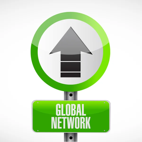 Globális hálózati road sign koncepció — Stock Fotó