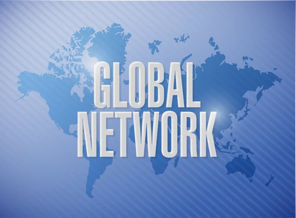 global network world map sign concept