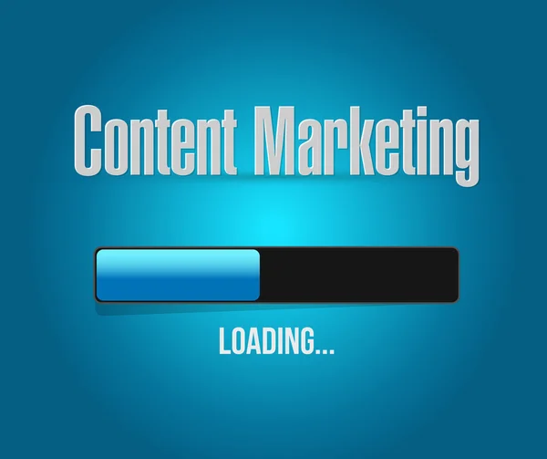 Content marketing lastning bar tecken koncept — Stockfoto