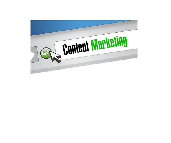 Content marketing online tecken koncept — Stockfoto