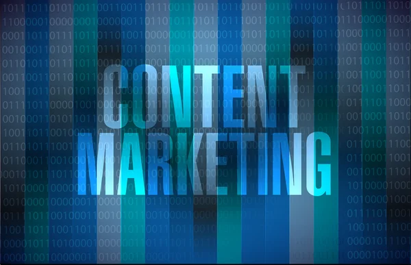 Content marketing binary background — Stock Photo, Image