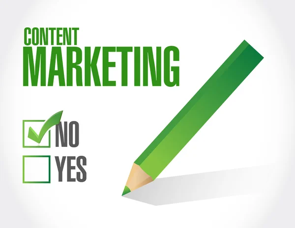 No content marketing approval sign concept — Stock Photo, Image