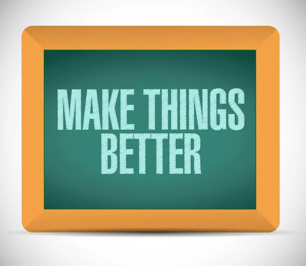 Make Things Better chalkboard sign concept — Stock Photo, Image