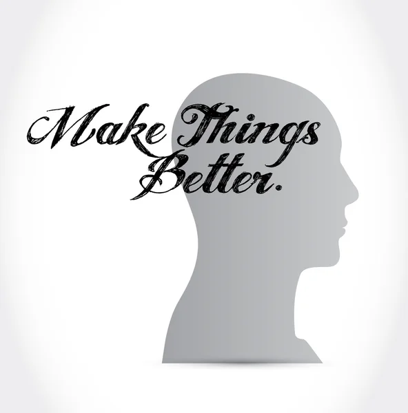 Make Things Better Brain Message — стоковое фото