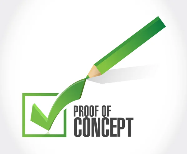Proof of concept check mark sign concept — Stock Photo, Image