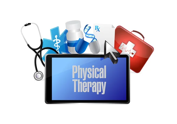 Fysisk terapi medicinteknik isolerade tecken — Stockfoto
