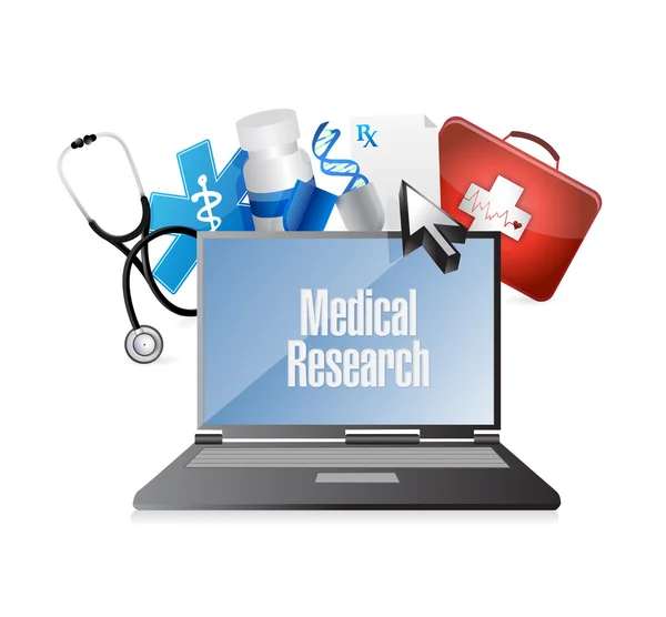 Medical research computer technology isolated sign — Stock Photo, Image