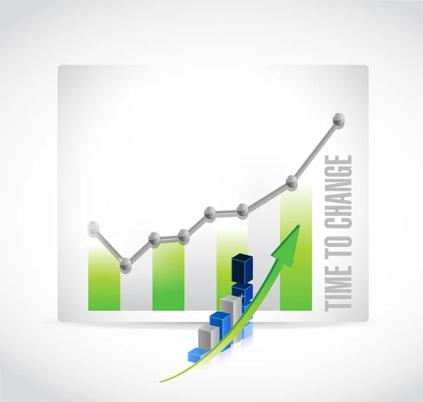 Tempo per cambiare segno grafico aziendale isolato — Foto Stock