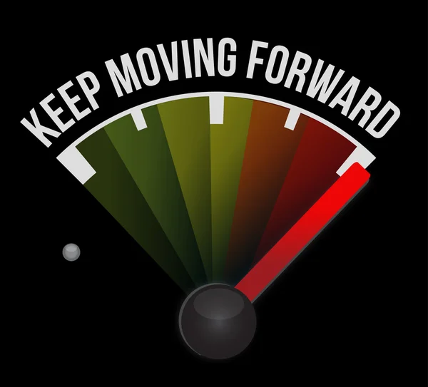 Keep moving forward meter sign concept — Stock Photo, Image