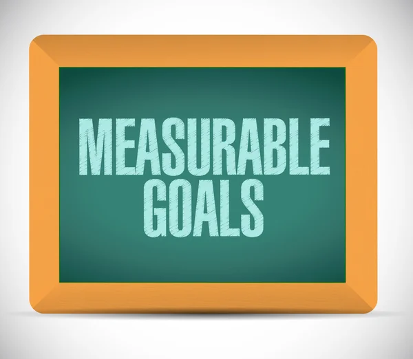 Measurable goals chalkboard sign concept — Stock Photo, Image