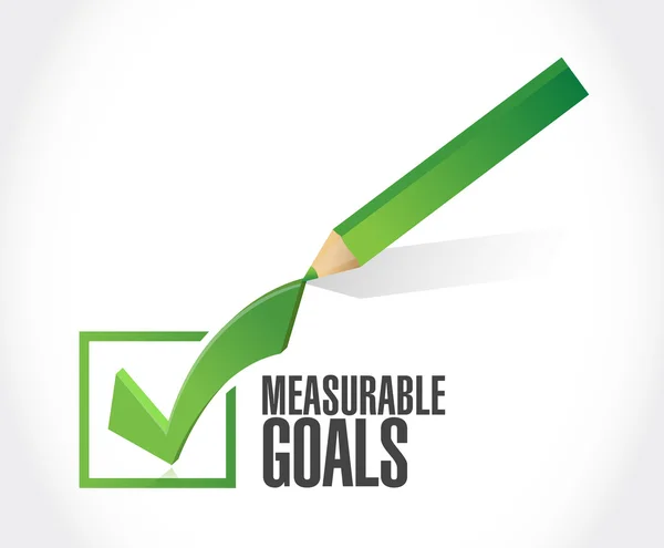 Measurable goals check mark sign concept — Stock Photo, Image