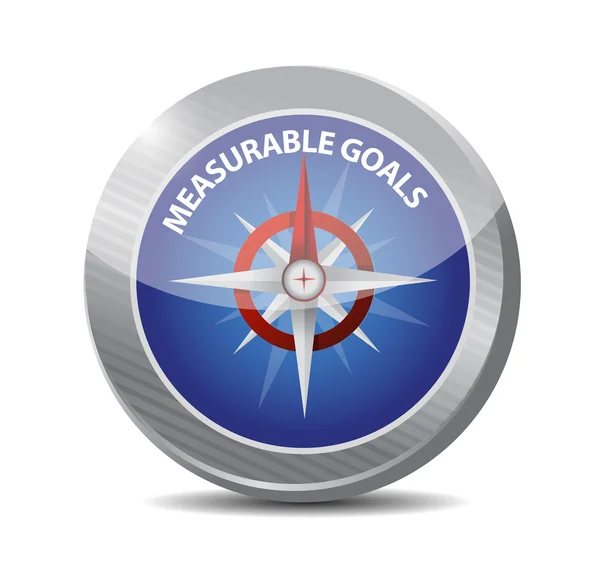 Measurable goals compass sign concept — Stock Photo, Image