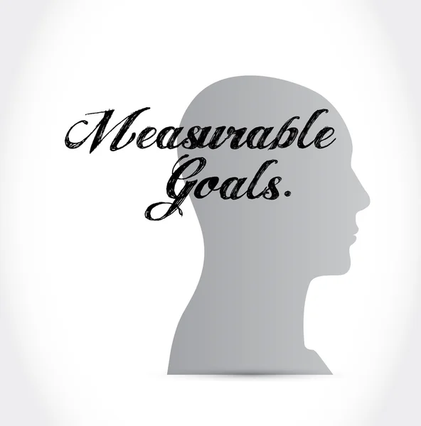 Measurable goals thinking brain sign concept — Stock Photo, Image