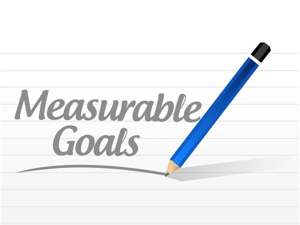 Measurable goals message sign concept — Stock Photo, Image