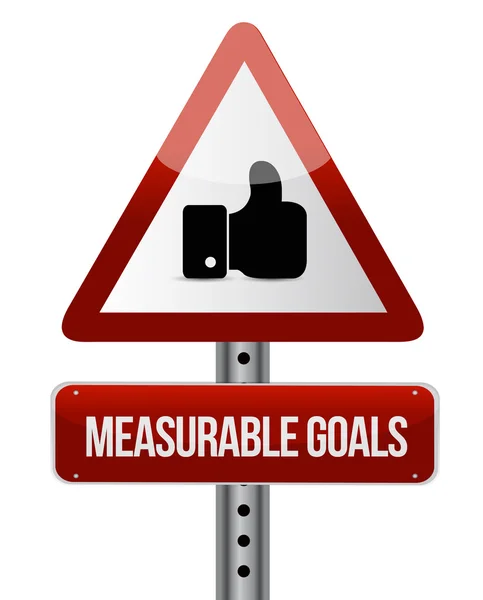 Measurable goals like road sign concept — Stock Photo, Image