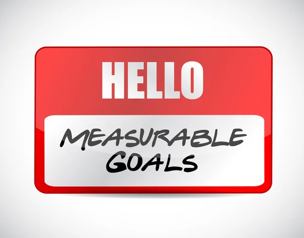 Measurable goals name tag sign concept — Stock Photo, Image