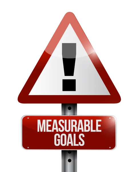 Measurable goals warning sign concept — Stock Photo, Image