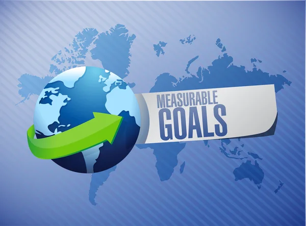 Measurable goals global sign concept — Stock Photo, Image