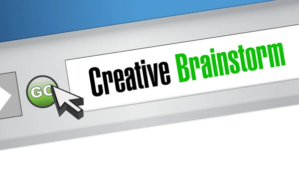 Criativa Brainstorm website conceito de sinal — Fotografia de Stock