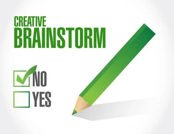 Kein kreatives Brainstormgenehmigungskonzept — Stockfoto
