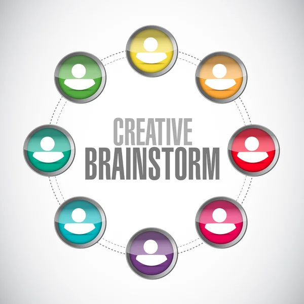 Concept de signe de réseau Creative Brainstorm — Photo