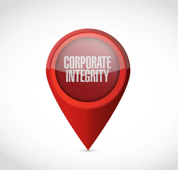 Corporate integritet isolerade pekaren tecken koncept — Stockfoto