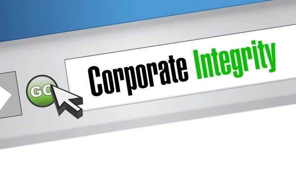 Corporate integrity website sign concept — Stock Photo, Image