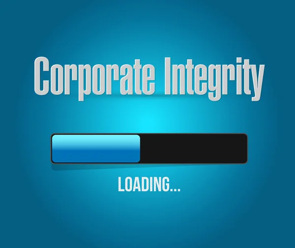 Corporate integrity loading bar sign concept — Stock Photo, Image