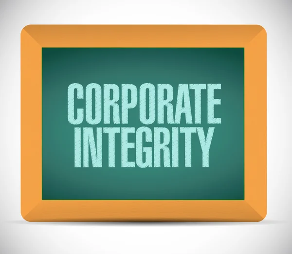 Corporate integrity isolated chalkboard sign — Stock Photo, Image