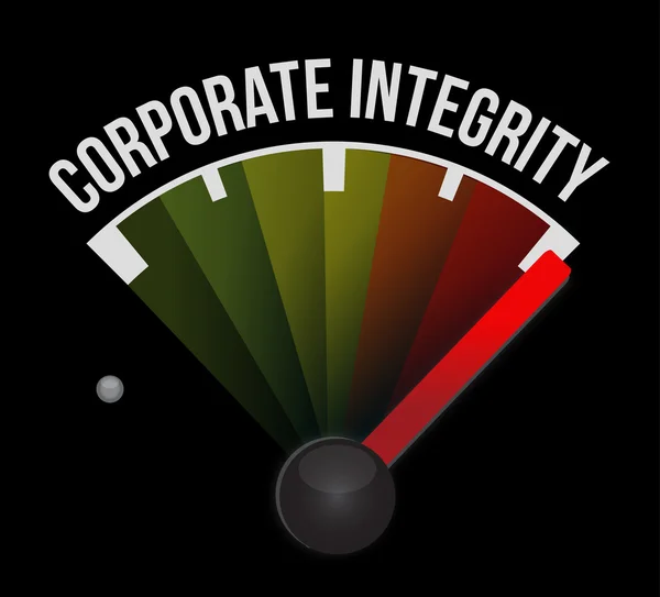 Corporate integritet mätaren tecken koncept — Stockfoto
