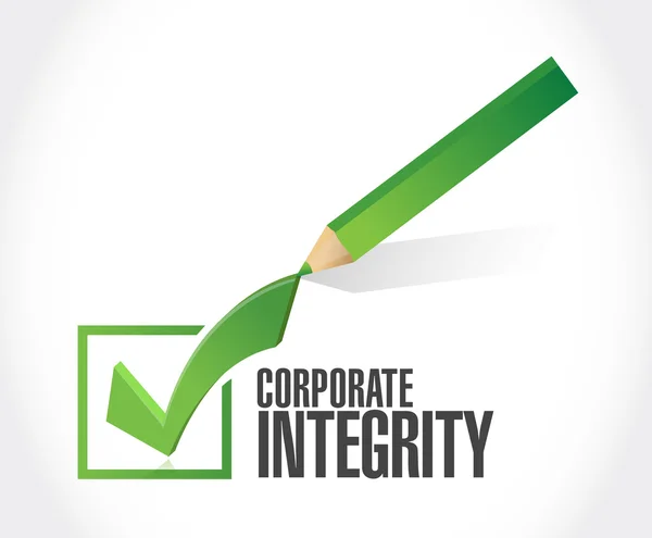 Corporate integrity isolated check mark sign — Stock Photo, Image