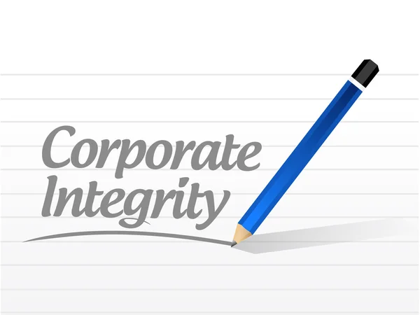Corporate integrity message sign concept — Stock Photo, Image
