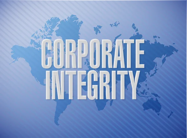 Corporate integrity world map sign concept — Stock Photo, Image