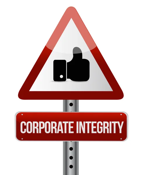 Corporate integrity isolated like sign concept — Stock Photo, Image