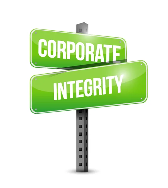 Corporate integritet isolerade road sign koncept — Stockfoto