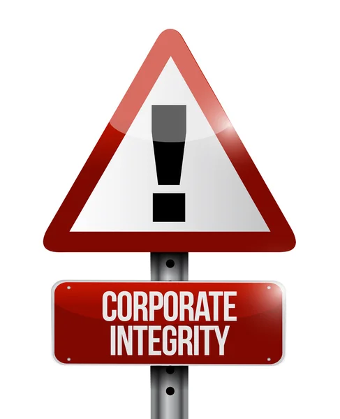 Corporate integrity warning sign concept — Stock Photo, Image