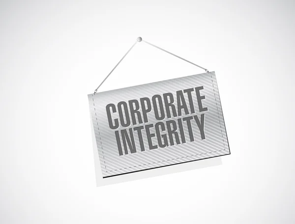 Corporate Integrität Banner Zeichen Konzept — Stockfoto