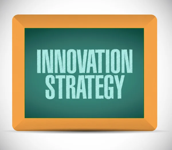 Innovation strategi chalkboard isolerade tecken — Stockfoto