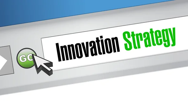 Innovationsstrategie website isoliertes unterzeichnungskonzept — Stockfoto