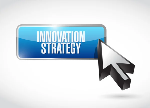 Innovationsbegreppet strategi knappen isolerade tecken — Stockfoto