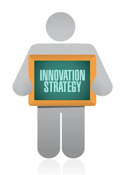 Innovationsstrategi holding isolerade logga koncept — Stockfoto