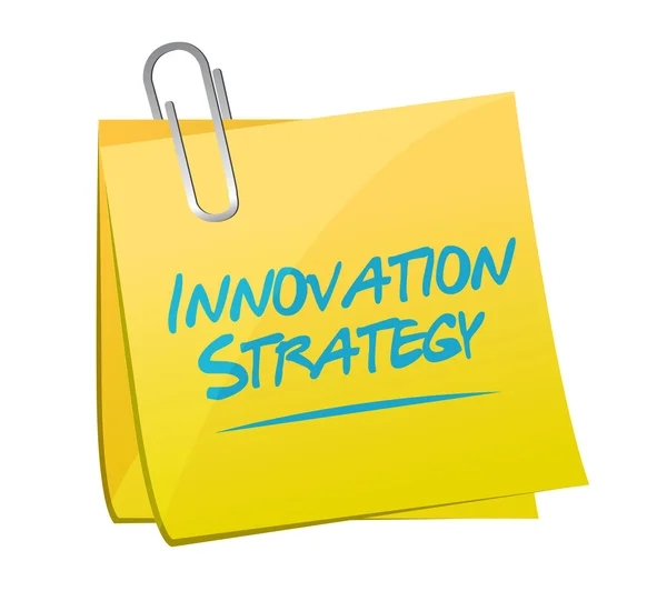 Innovation strategi memo post isolerade tecken — Stockfoto