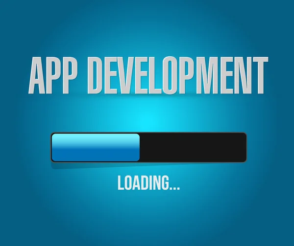 App development concept loading bar — Stock Photo, Image