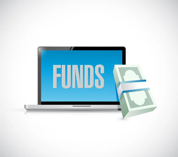 Funds money online illustration design — Stock Photo, Image