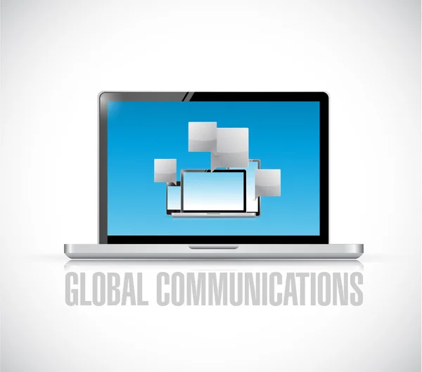 Global communications concept with electronics — Stock Photo, Image